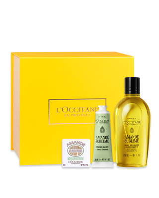 Presente Amande Sublime com Sabonete, &Oacute;leo de Banho e Creme de M&atilde;os&nbsp;